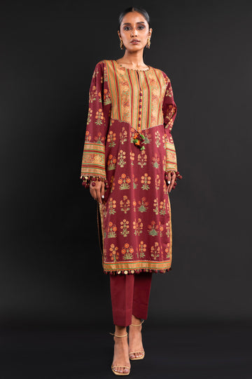 Alkaram Studio FC-C-22D-24-Maroon Online Shopping